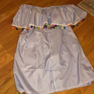 Striped fringe dress